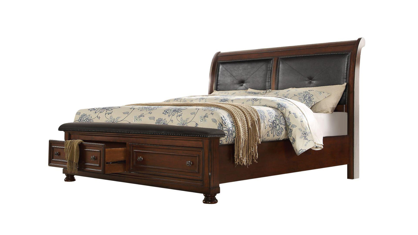 852 Austin Bed in Dark Walnut