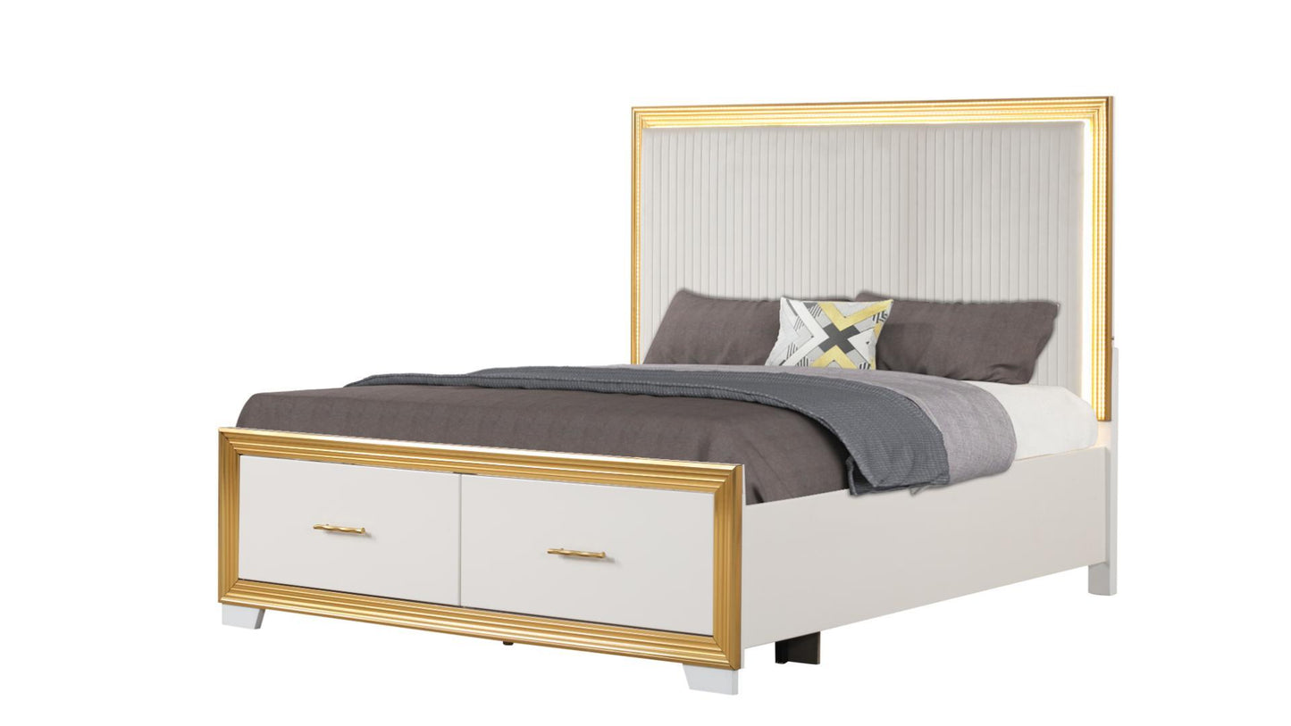 1581 obsession Bed White & Gold