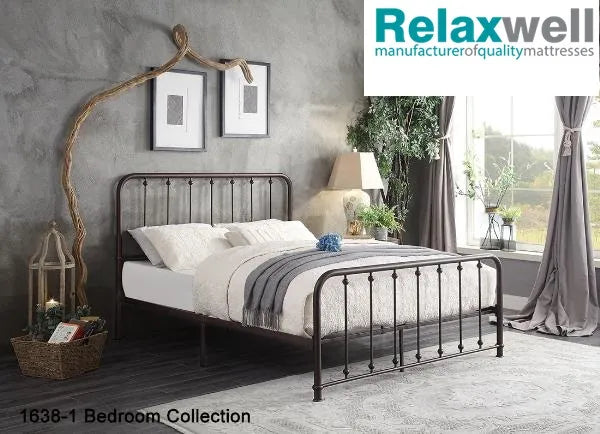 Brown Metal Bed