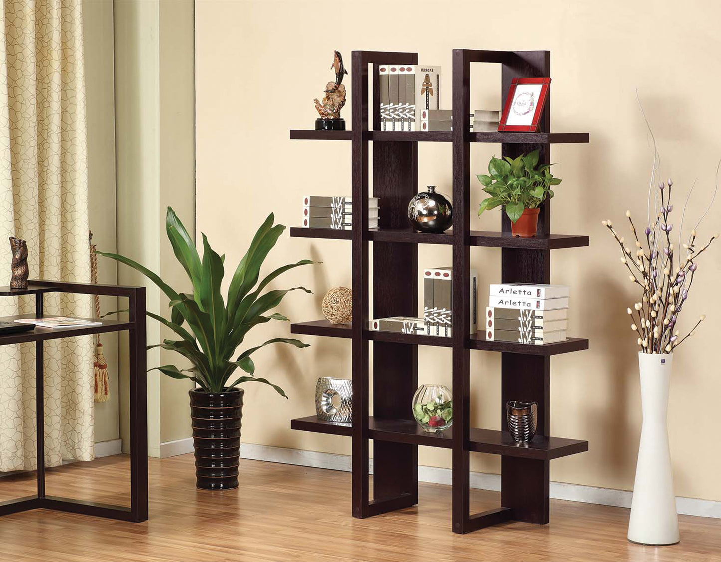 BOOKCASE- DARK CHERRY - 18005