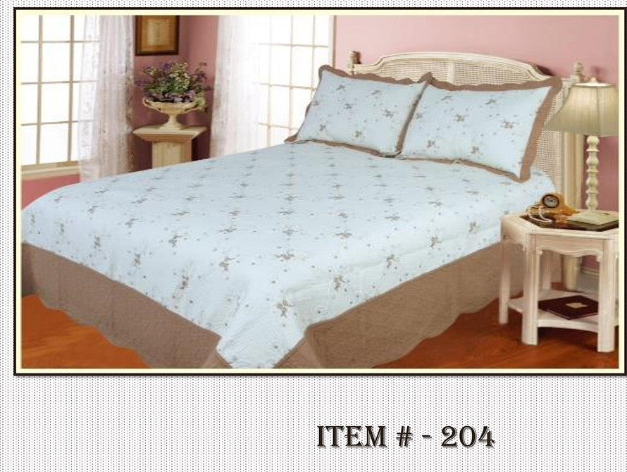 100% Cotton Quilt Set - #204 - Twin