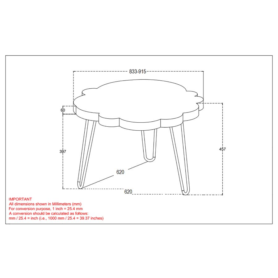 Nila Coffee Table in Natural and Black