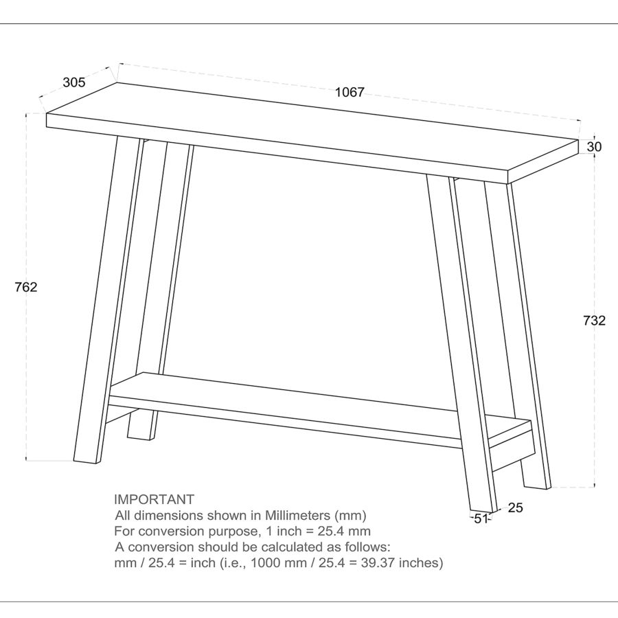 Volsa Console Table in Reclaimed