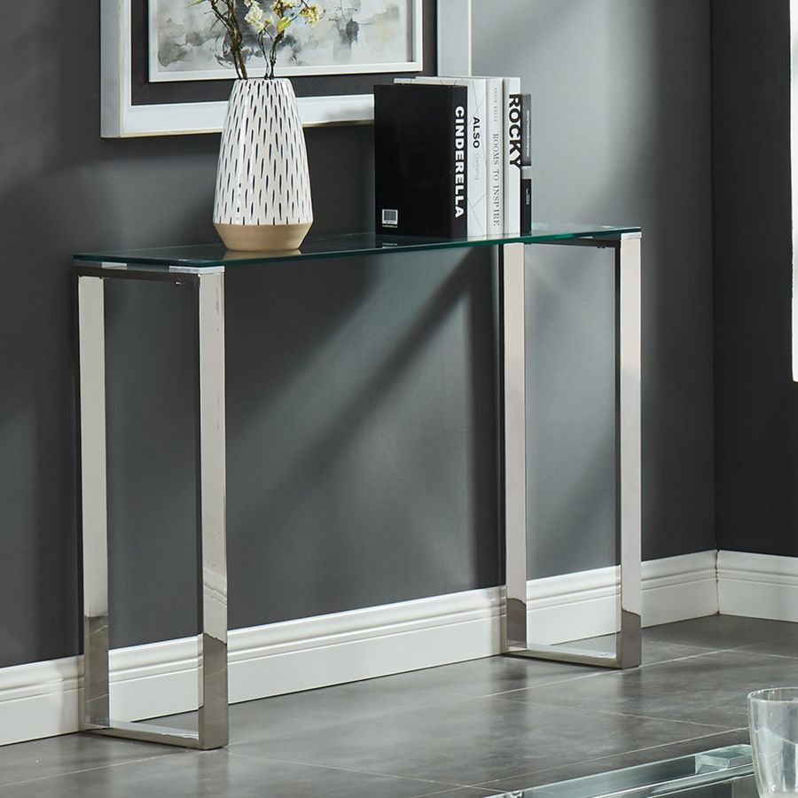 Zevon Console/Desk in Silver