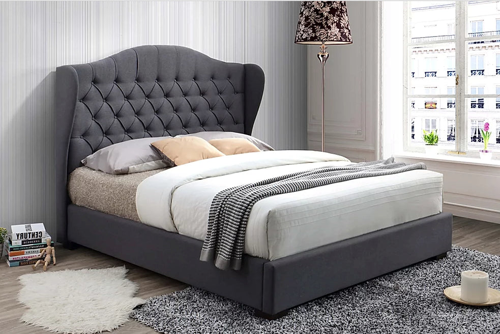 5730-Grey Fabric Bed