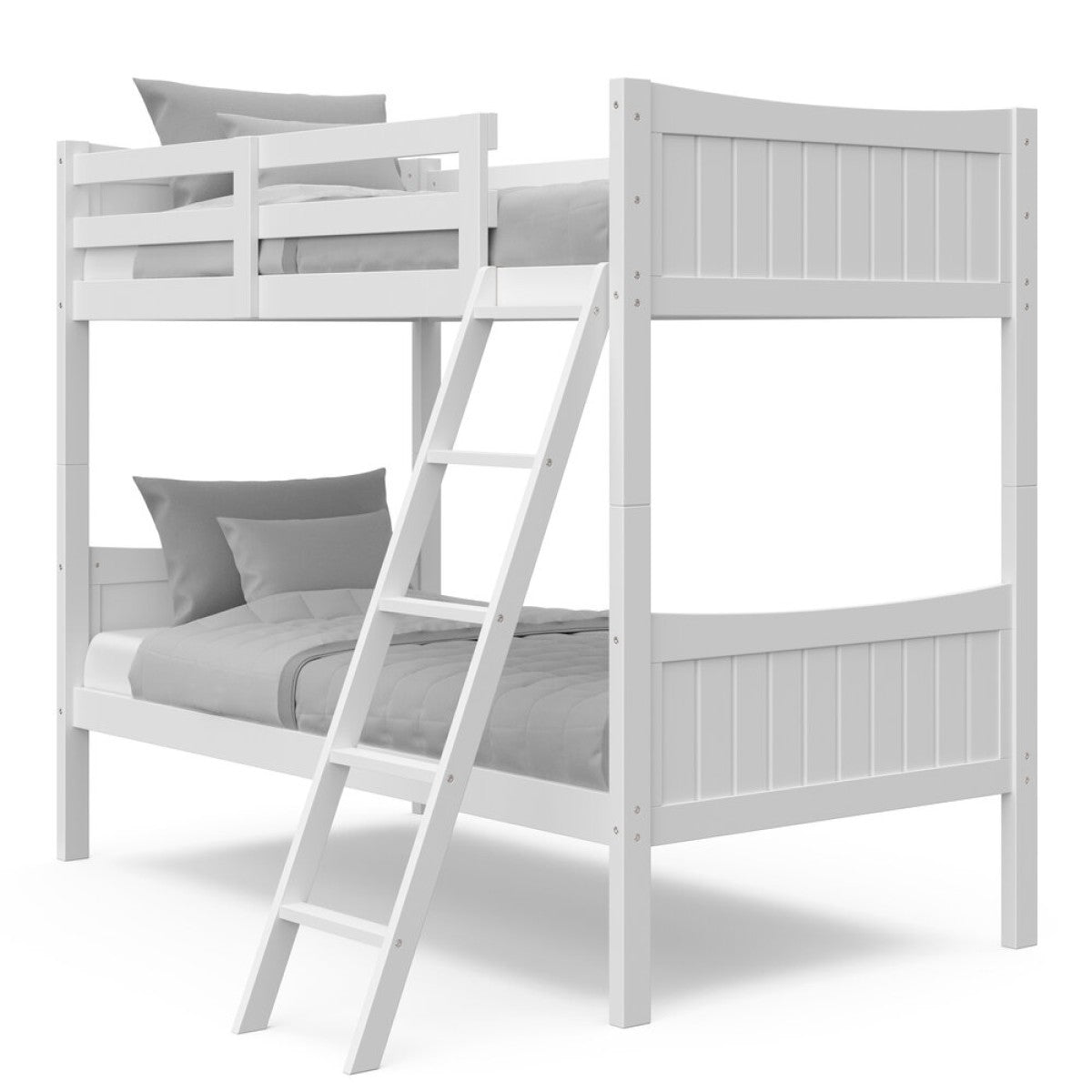 TWIN BUNK BED - WHITE - LB535-W