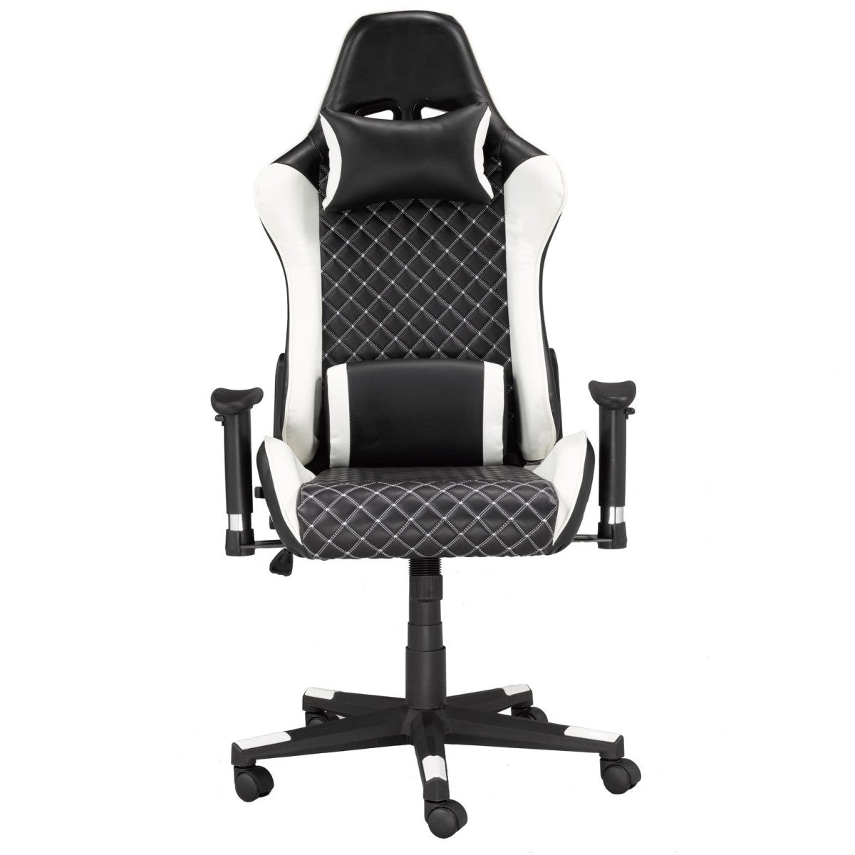 GAMING CHAIR - BLACK/WHITE- 3802