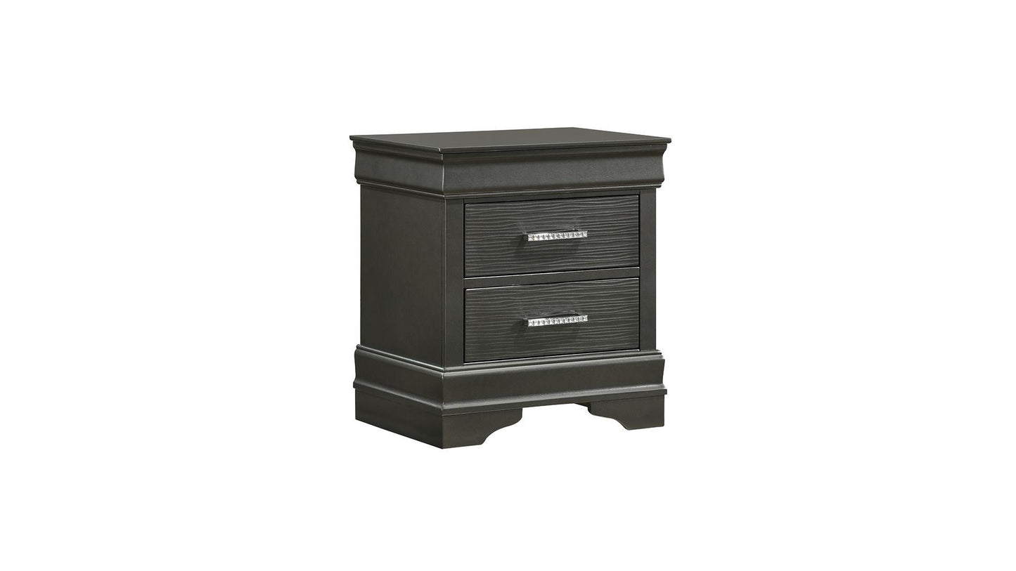 1161 - BROOKLYN NIGHTSTAND GUN METAL - Night Stand