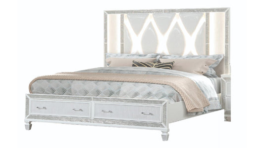 1391 - CRYSTAL - Bed - WHITE