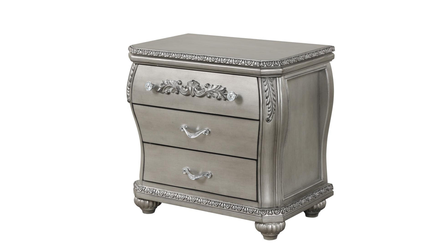 1171 Destiny Nightstand - Silver