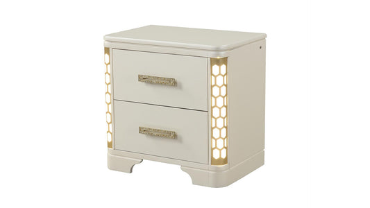 1291 - JASMINE - NIGHT STAND - GOLD BEIGE