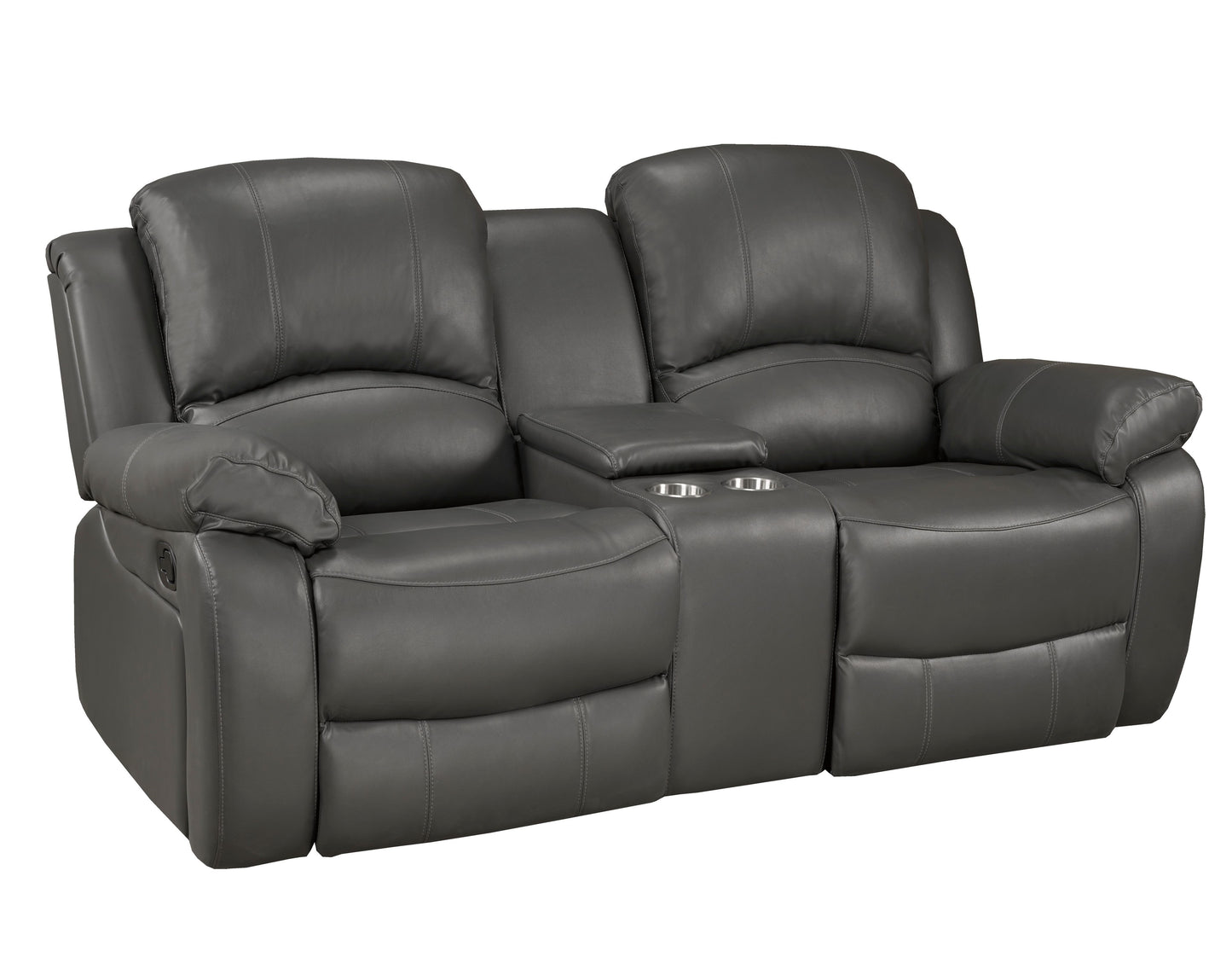 RECLINER LOVESEAT WITH CONSOLE- GREY - 6060L-GR