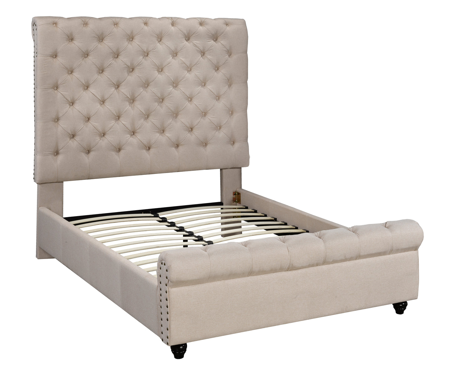 PLATFORM BED - BEIGE