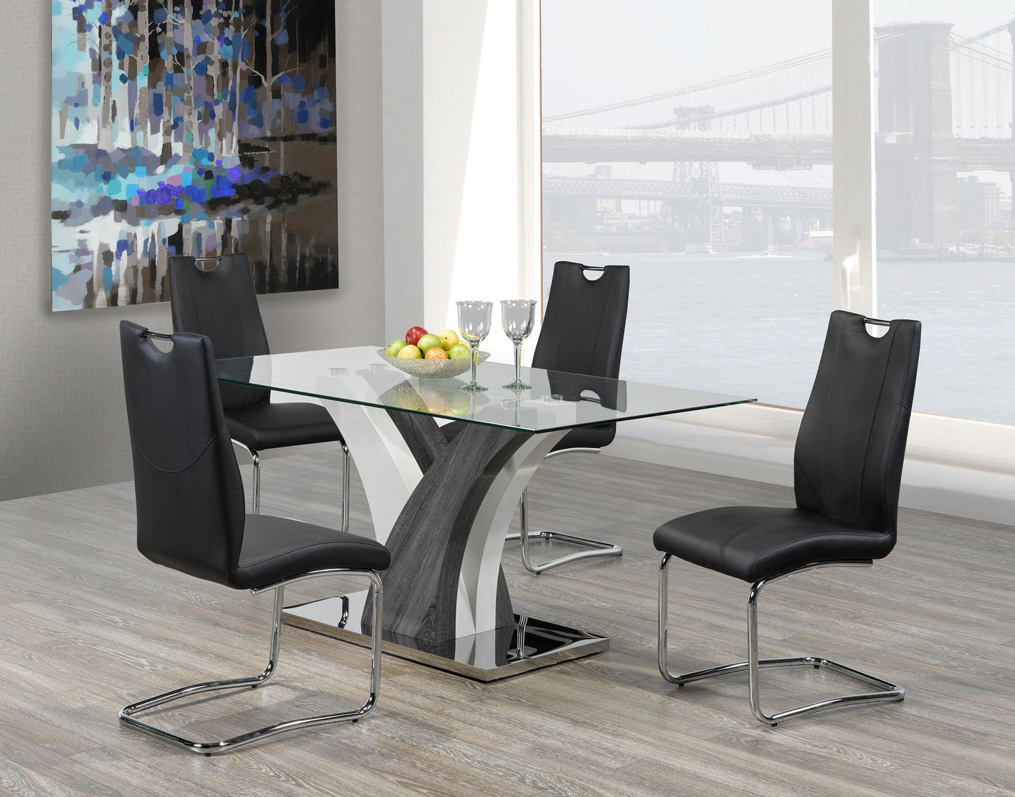 DINING SET - BLACK - F-790 BK