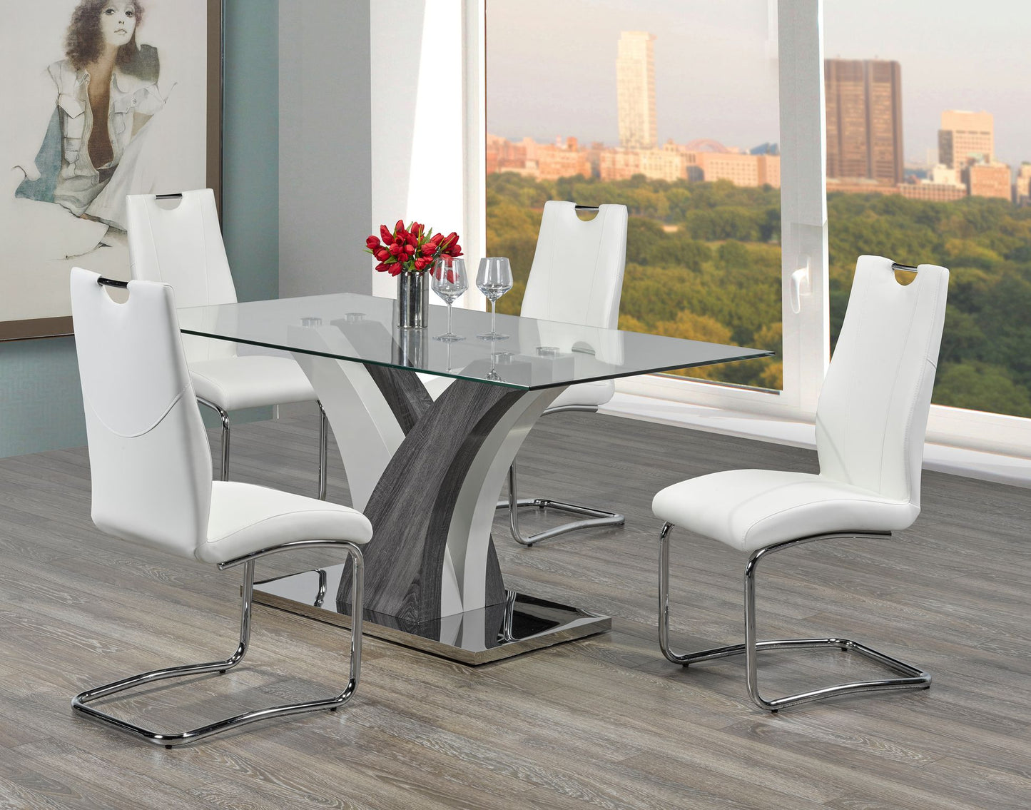 DINING SET - WHITE - F-790 WH